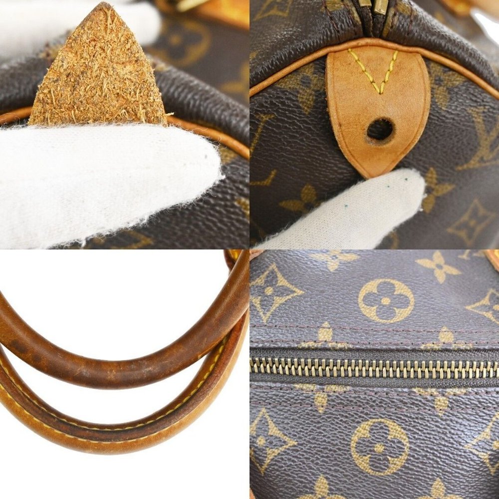 Authentic LOUIS VUITTON Speedy 30 Travel Hand Bag Monogram Leather Brown - Picture 11 of 16